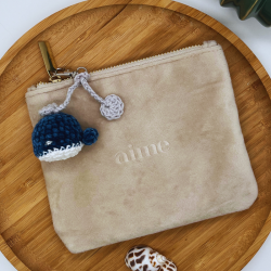 Porte-Clés - Ma Petite Baleine Bleu/Rose