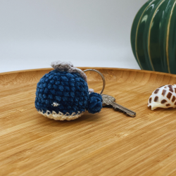 Porte-Clés - Ma Petite Baleine Bleu/Rose