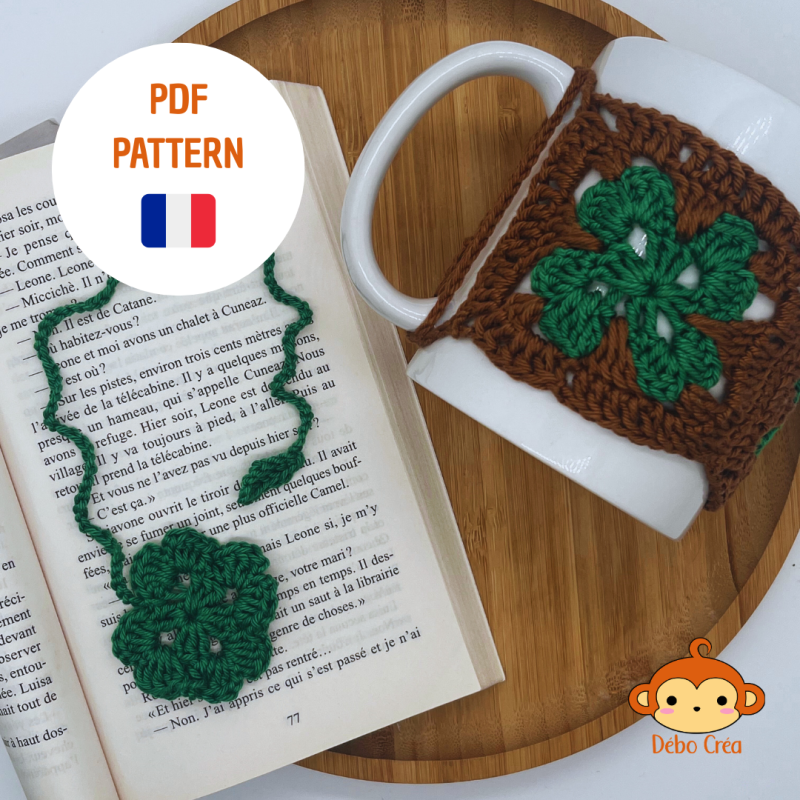 Marque-Page - Cache-tasse Porte-Bonheur Trèfle