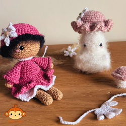 Patron - Flora la Fée et ses Champignons